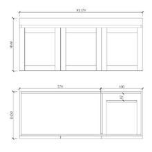 Stefania 1200mm Matte White Wall Hung Single Vanity with Stone Countertop